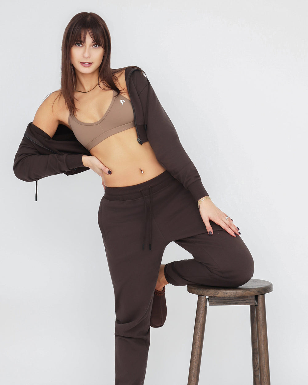 Sudadera con cremallera Core Classic Cropped