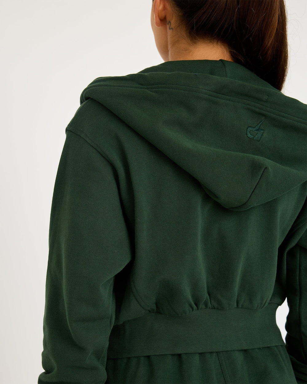 Core Classic Cropped Hoodie med dragkedja