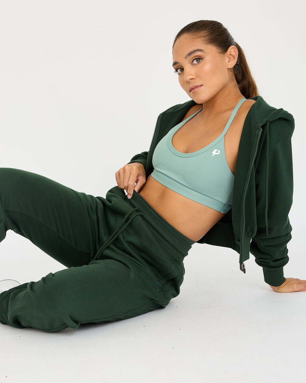 Core Classic Cropped Hoodie med dragkedja