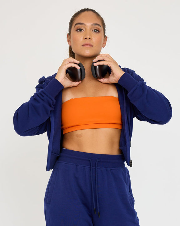 Sudadera con capucha corta y cremallera Core Classic